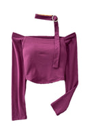 Vintage Off-shoulder Padded Short Top