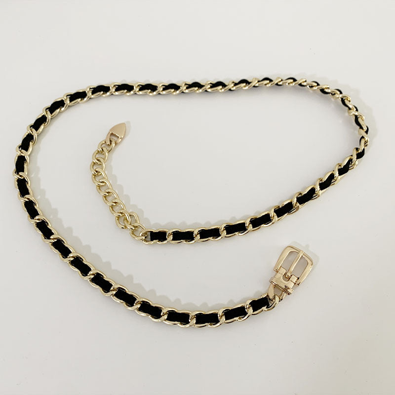 Thin Belt With Metal Chain