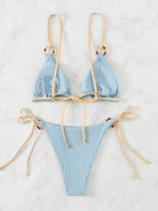 Strappy Bikini In Solid Color