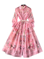 Courtly Floral Dress&Bottoming Slip Dress