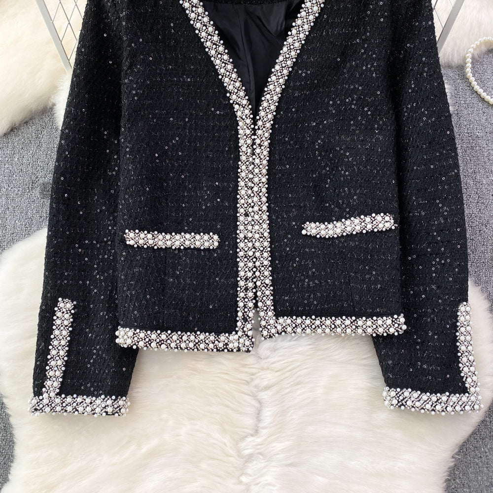 Vintage Loose-fitting Tweed Jacket