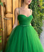 Puffy Mesh Solid Color Slip Dress