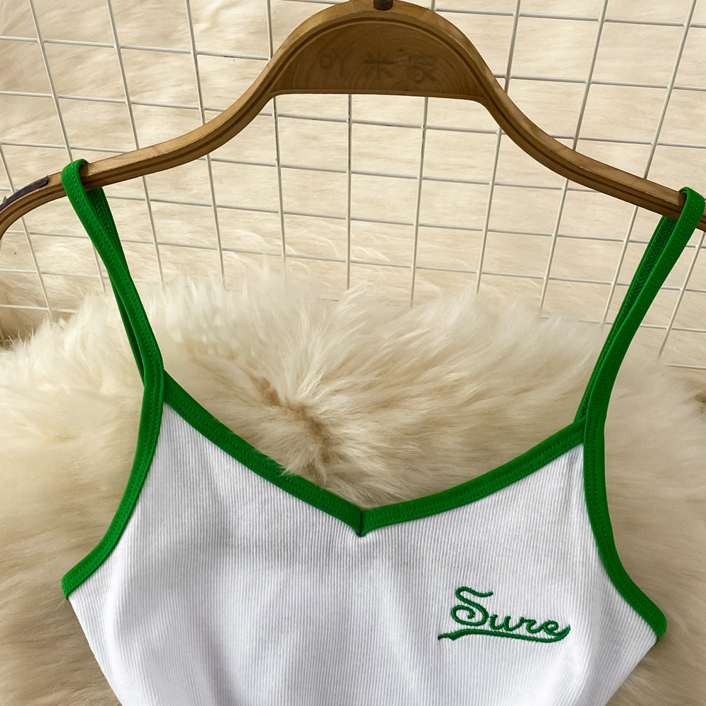 Vintage Color Blocking One-piece Lingerie