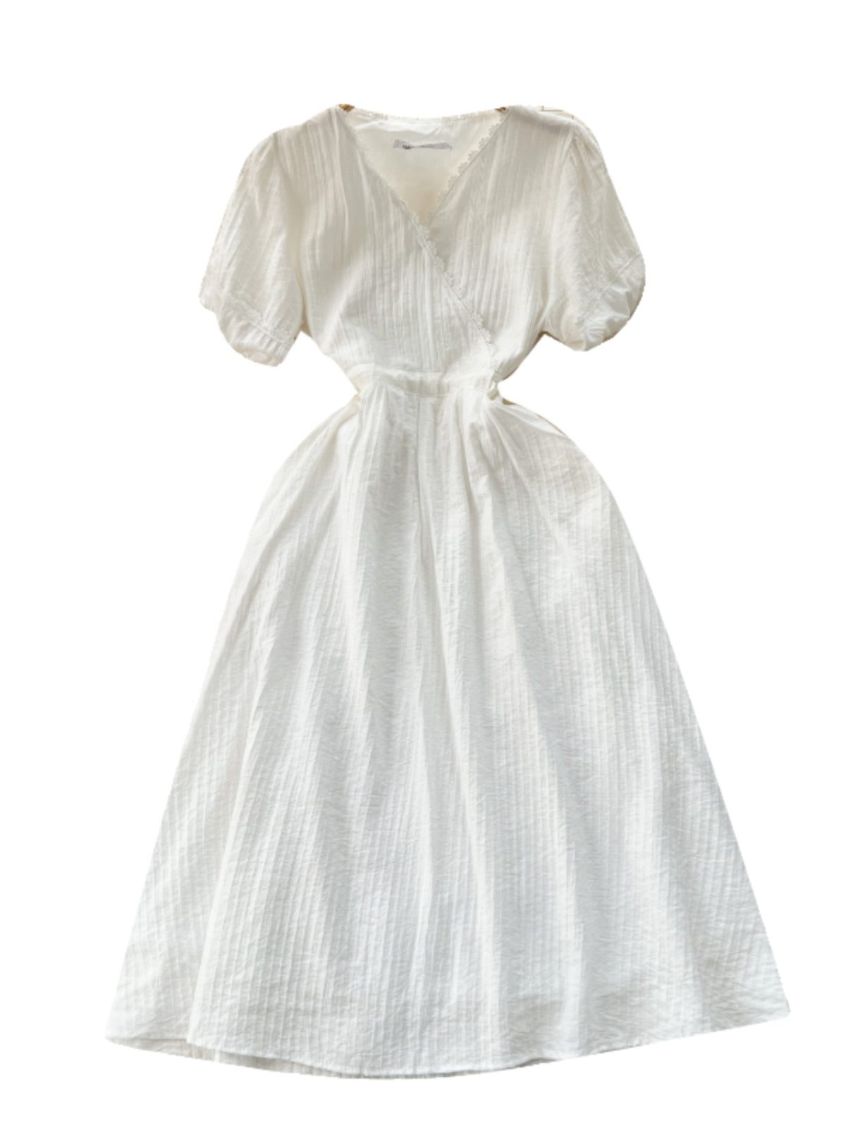 Sweetie White Lace Trim Dress