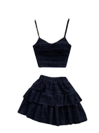 Camisole&Ruffled Skirt Lace 2Pcs