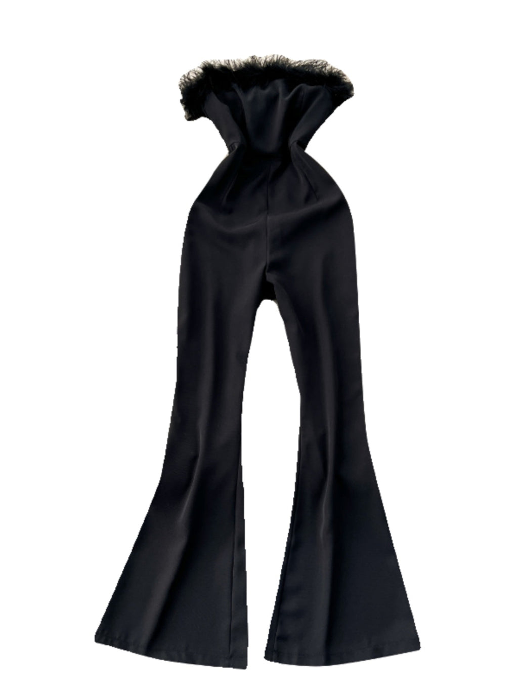 Vintage Off-shoulder Black Jumpsuit