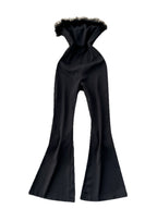 Vintage Off-shoulder Black Jumpsuit