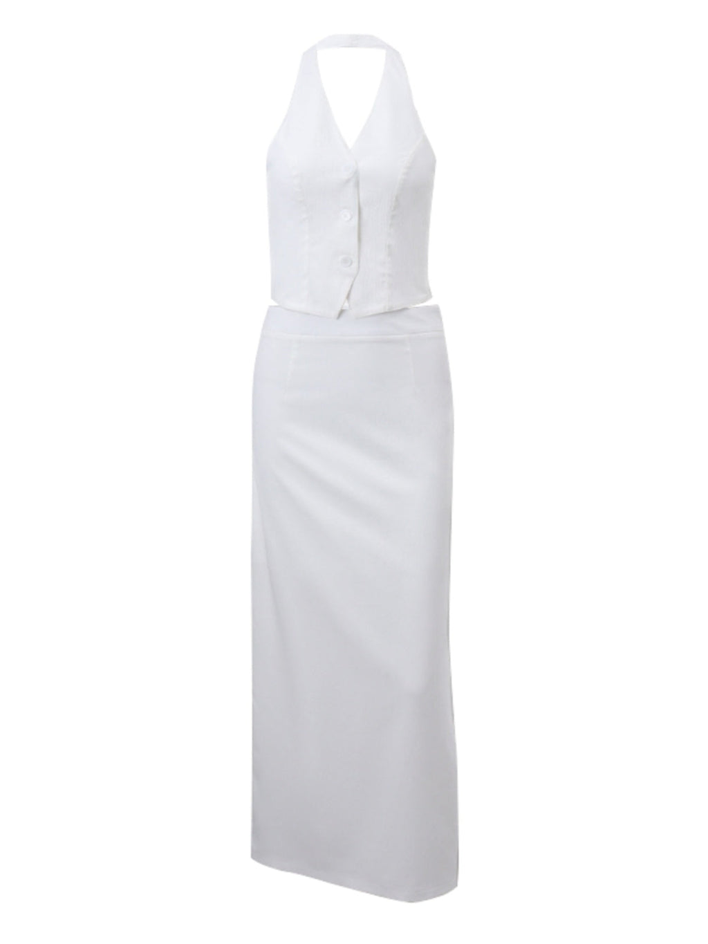 V-neck Halter Camisole&Skirt 2Pcs Set