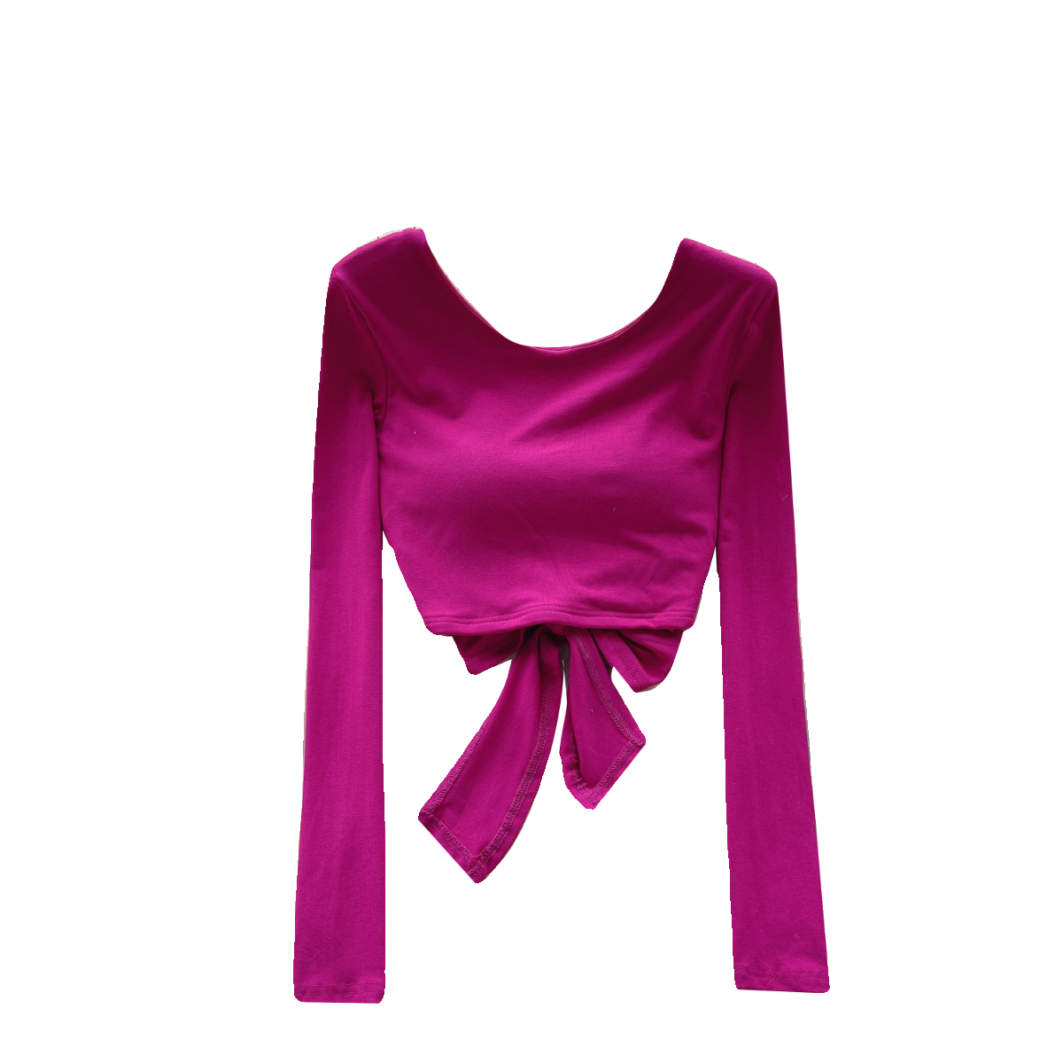Chic U-neck Backless Lace-up Top
