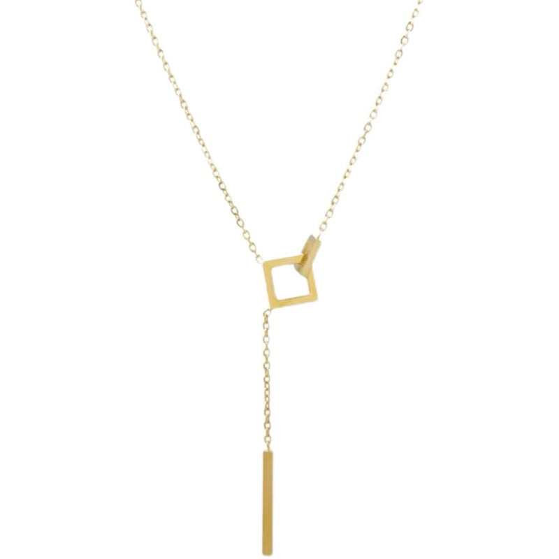 A Cut-out Square Necklace