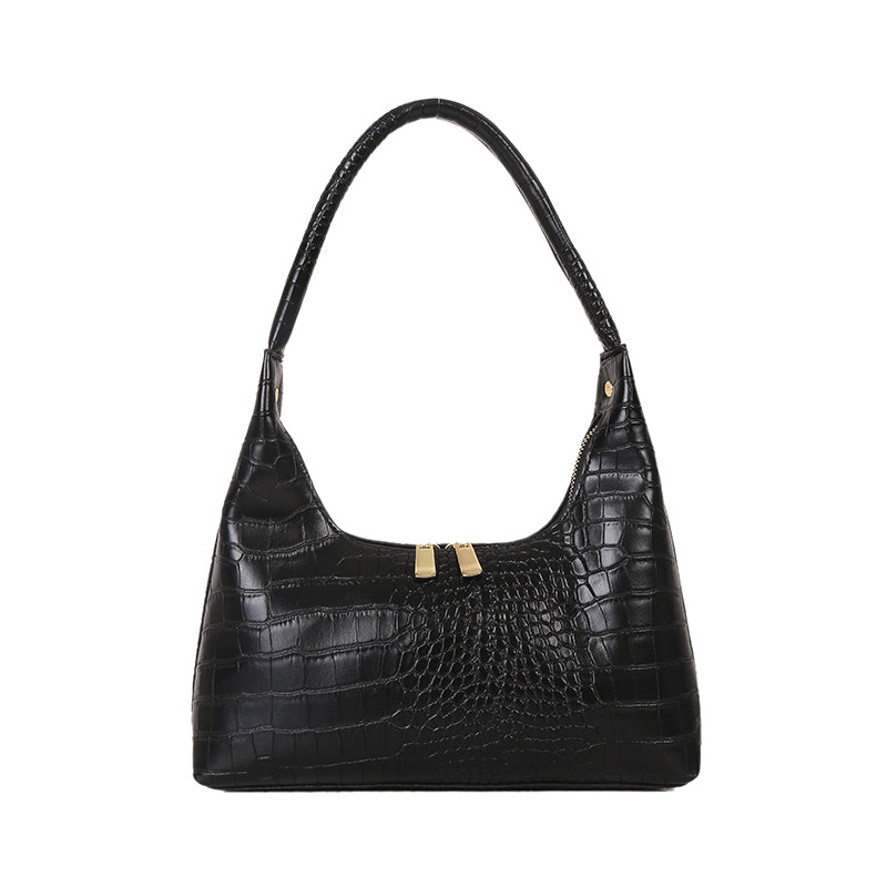 Solid Glossy Patent Leather Handbag
