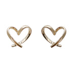Simple Heart-shaped Ear Stud