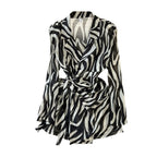 Sunscreen Zebra Printed Shirt Dress