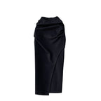Asymmetric One-step Black OL Skirt