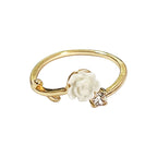 Camellia Flower Unsealed Ring