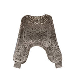 Vintage Hollowed Crochet Knitted Top