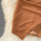 Color Blocking Patchwork Slip Dress