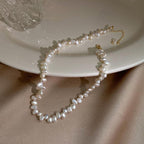 Niche Faux Mini Pearl Sprocket Necklace