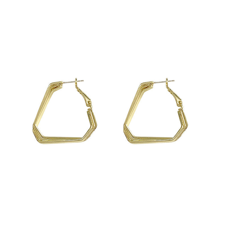 Niche Triangle Metal Earrings