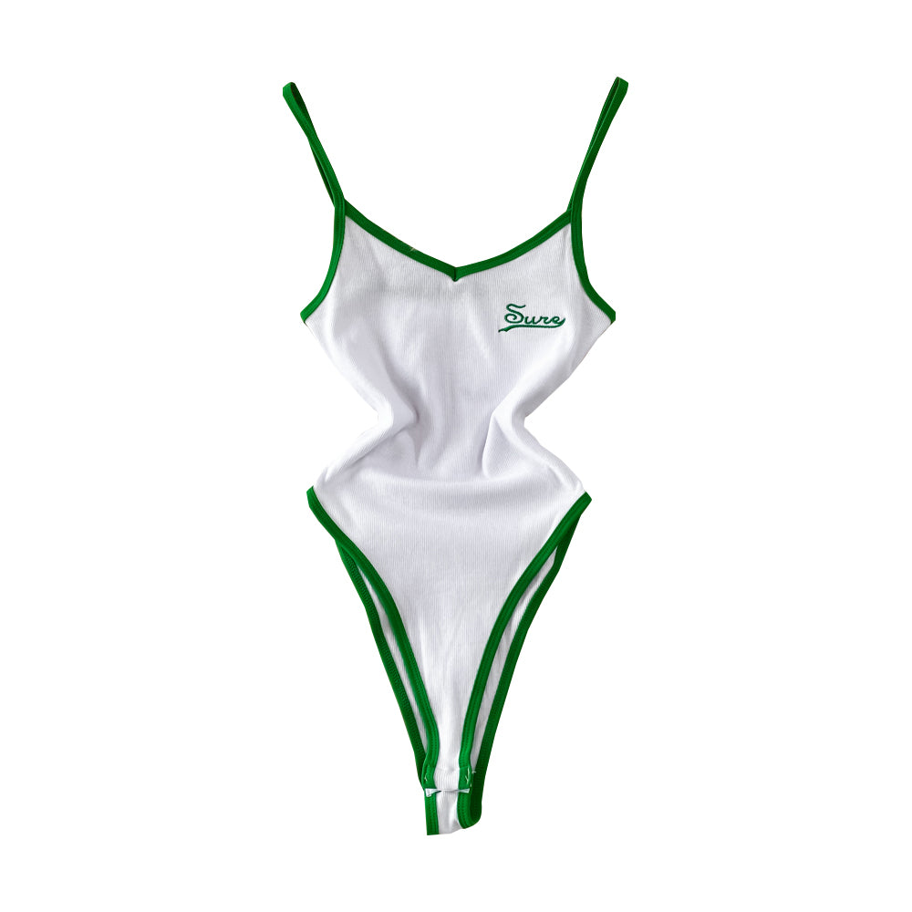 Vintage Color Blocking One-piece Lingerie