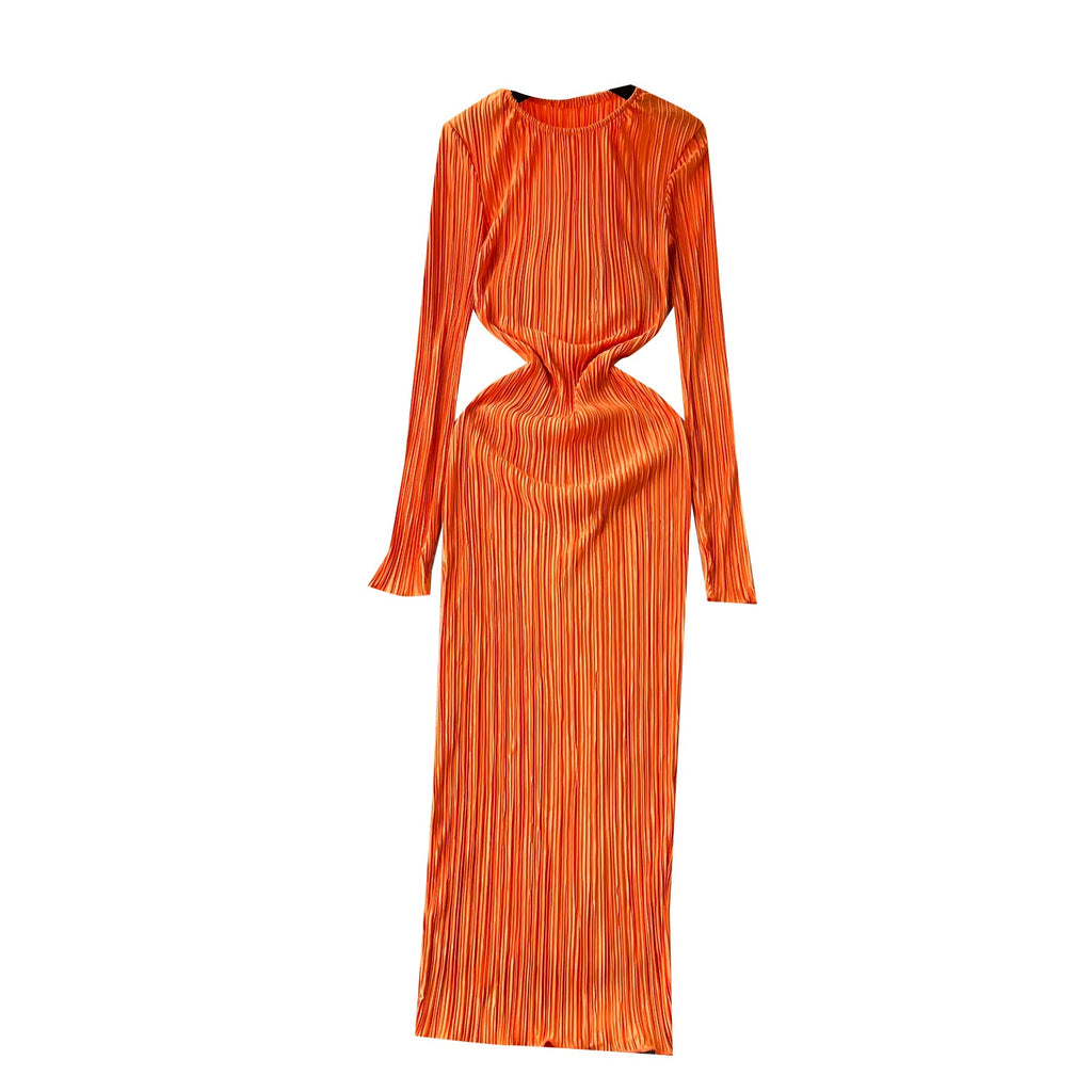 Casual Round Collar Elastic Dress