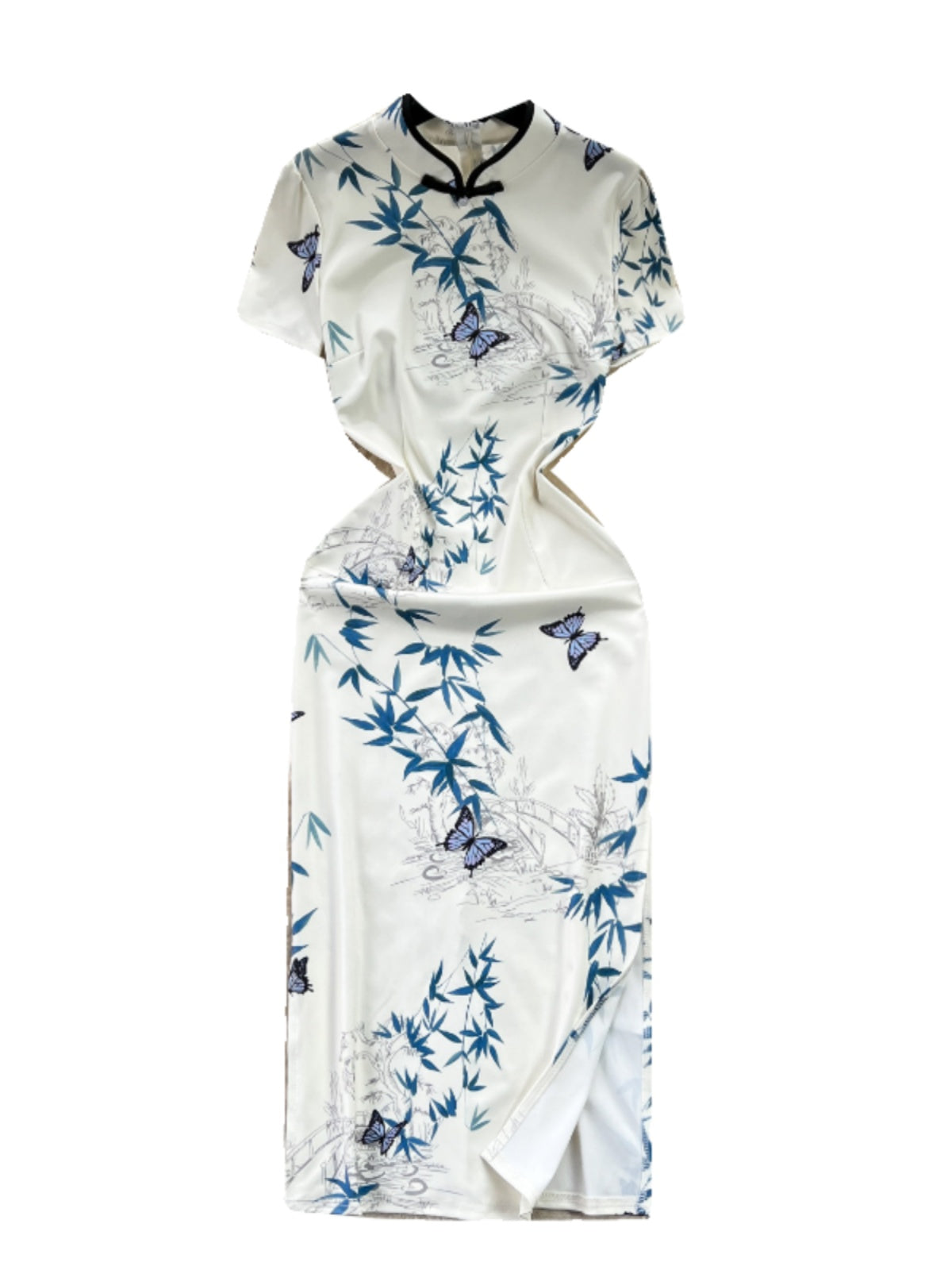 Chinese Style Floral Split Cheongsam