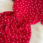 Fairy Puffy-sleeve Polka Dot Dress