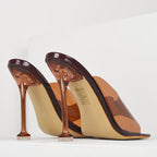 Lucid pvc Square-toe High heeled Sandals