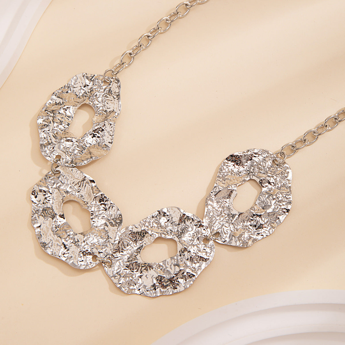 Irregular Liquid Metal Fluid Necklace&Belt