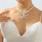 Niche Starfish Pendant Necklace&Earrings