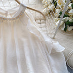 Beaded Bow-tie Pleated Glowing Shirt