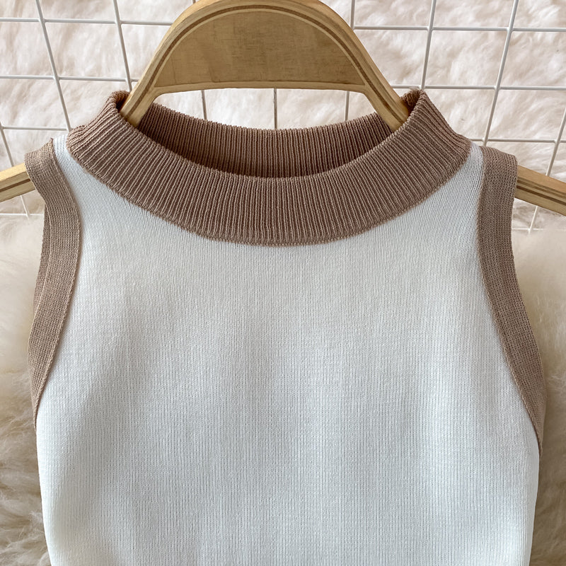 Knitted Patchwork Slim Fit Dress