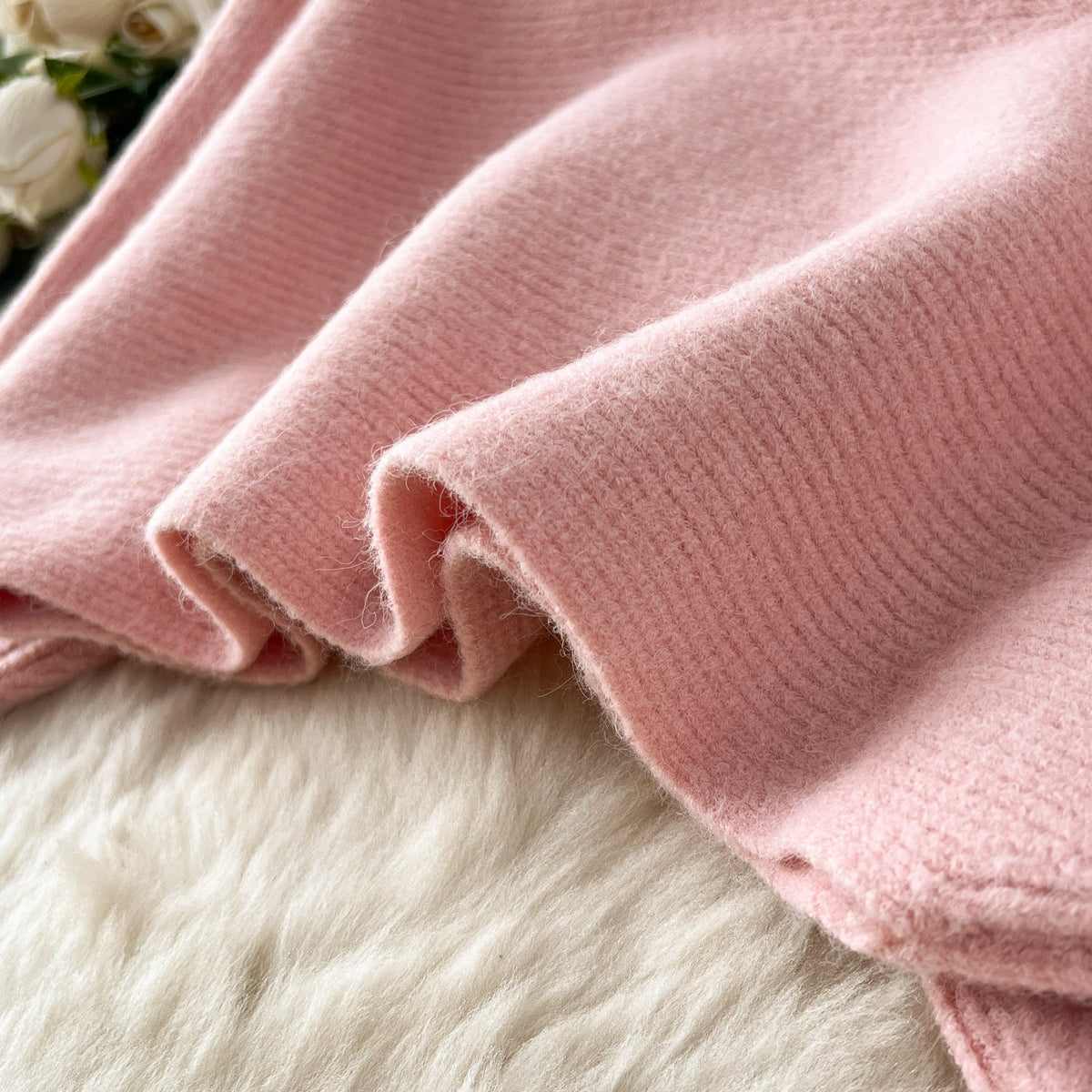Loose Sweater&Slip Dress Knitted 2Pcs