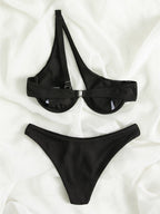 One-shoulder Split Bikini