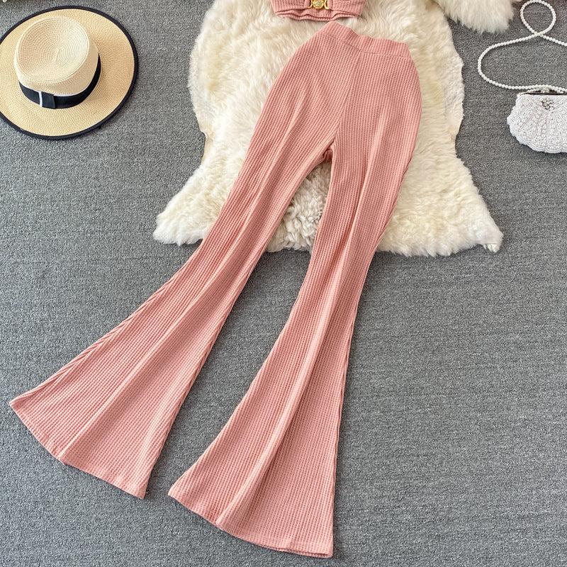 Fashion High-waist Skinny Two-piece Suit