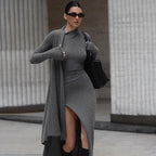 Delicate Asymmetric Pendulum Knitted Dress