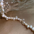 Niche Faux Mini Pearl Sprocket Necklace