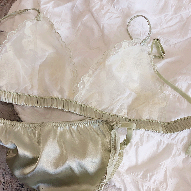 Lace Thin Bra Triangle Cup Underwear