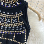 Two-piece Suit Of Sleeveless Vest And High-waist Stretch Trousers