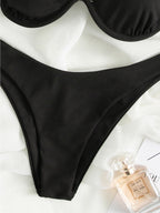 One-shoulder Split Bikini