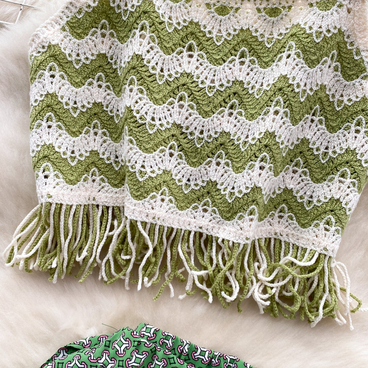 Bohemia Cardigan&Trousers Waven Knitted 2Pcs