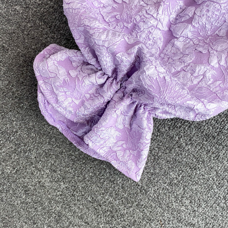 Strapless Long Sleeve Jacquard Shirt