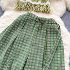 Bohemia Cardigan&Trousers Waven Knitted 2Pcs