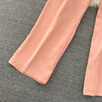Vintage V-neck Lace Patchwork Jumpsuit