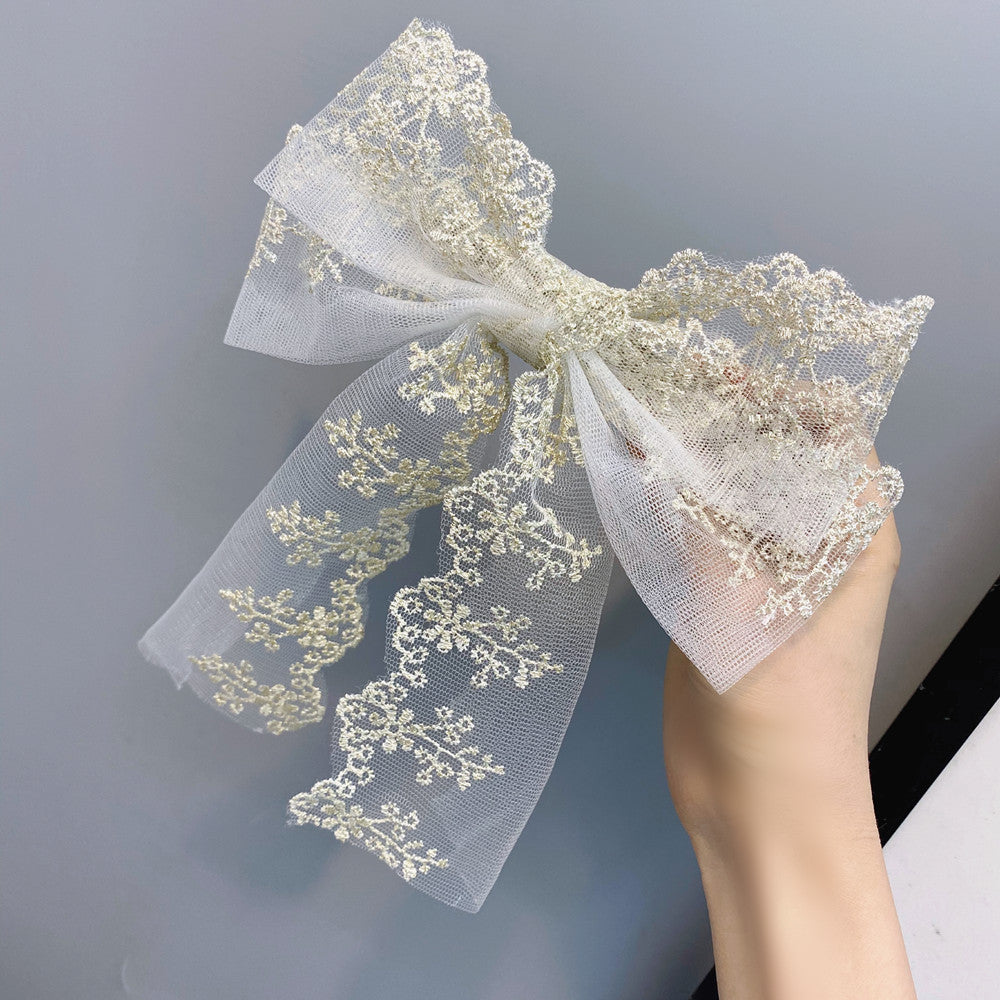 Double Bow Long Streamer Bobby Pin