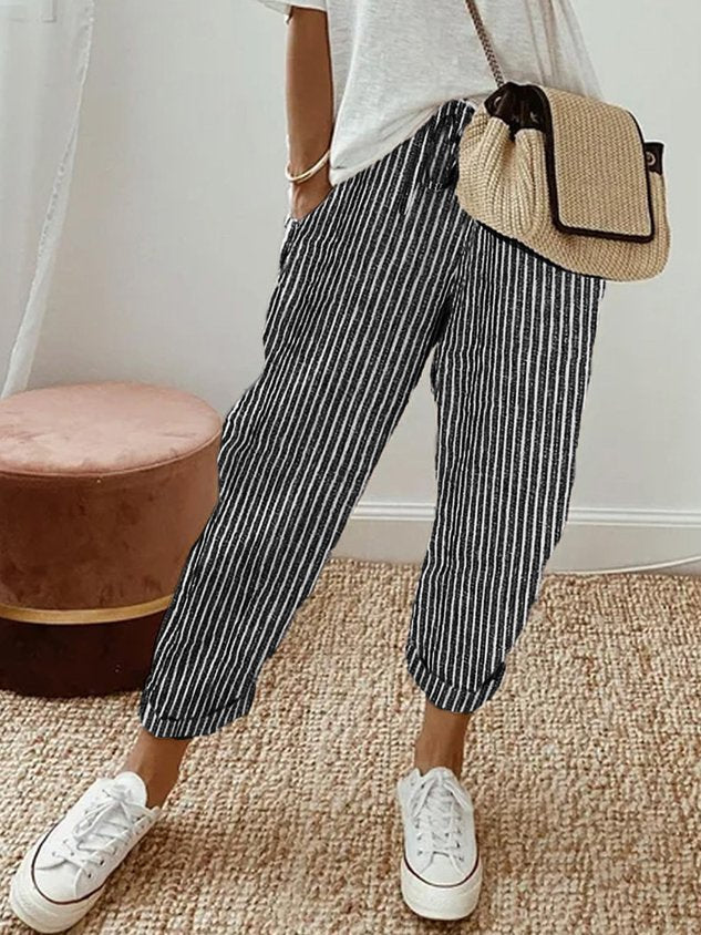 Aisha | Elastic-Waist Fluid Pants