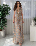 Bohemian Paisley Print Maxi Dress