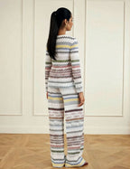 Geometric Zigzag Print Wide-Leg Pants