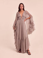 Elegant Chiffon Bohemian Holiday Dress