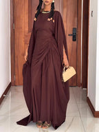 Elegant Ruched Slit Top & Pants Two-Piece Set